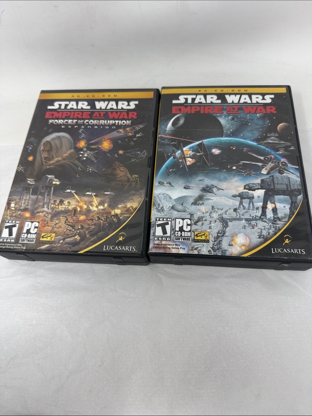 Star Wars Empire At War & Forces of Corruption Expansion PC CD-ROM 4 Discs